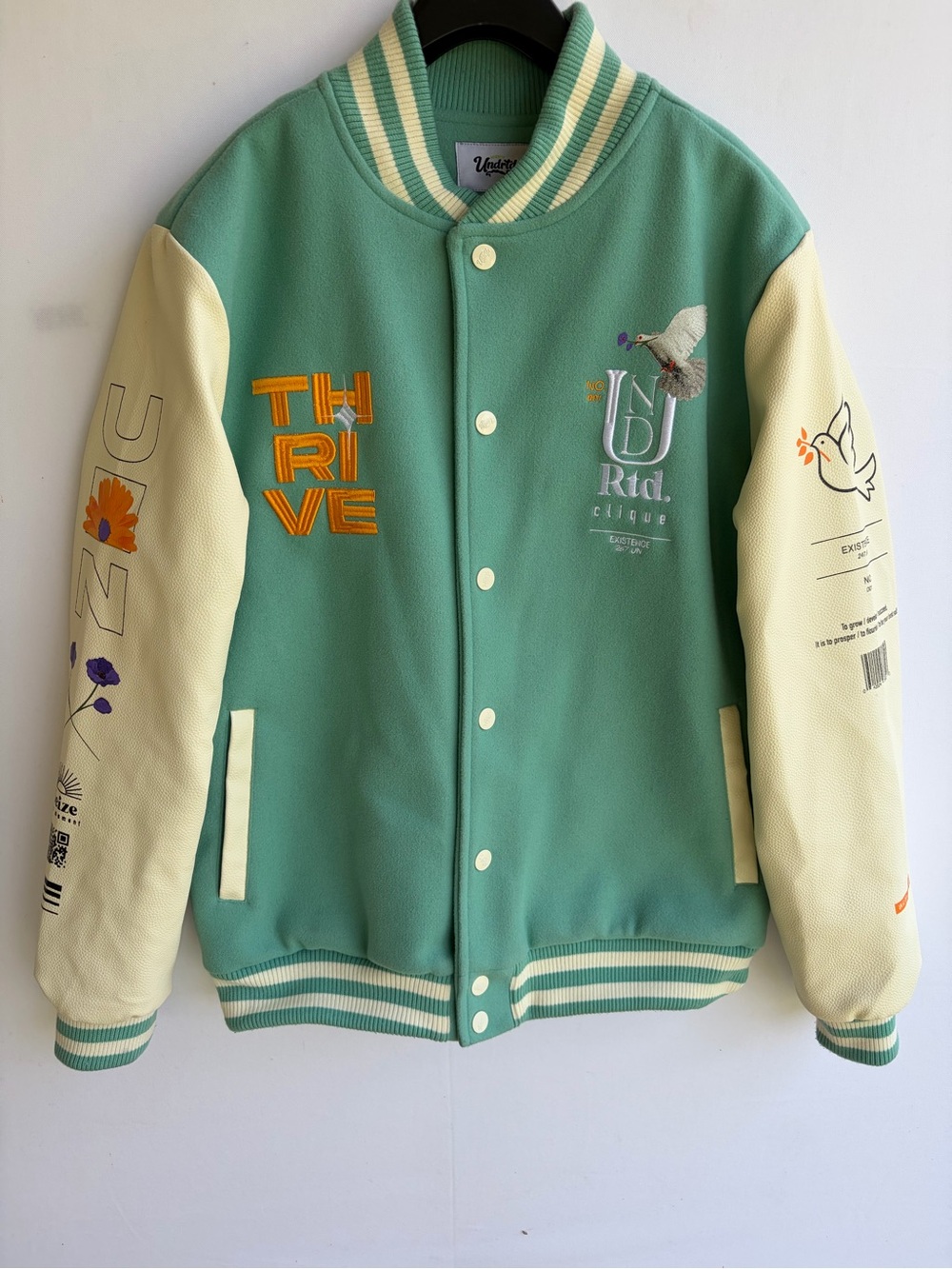 Highly UNDRTD “New Beginning” Thrive and Prosper Varsity Jacket